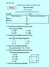 Đề kiểm tra chất lượng học kỳ II môn Toán, Lịch sử, Địa lý Lớp 5 - Năm học 2014-2015
